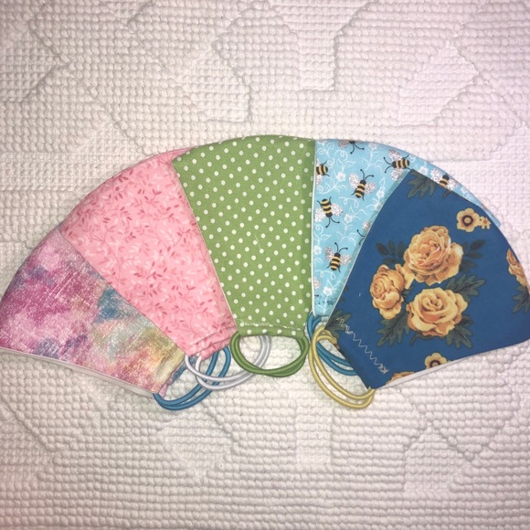 Pink 2 Layer Cotton Face Mask - Picture 5 of 5